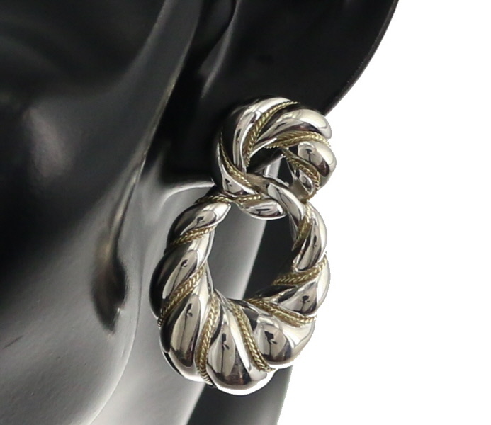  Tiffany earrings combination color twist rope silver 925 BLJ