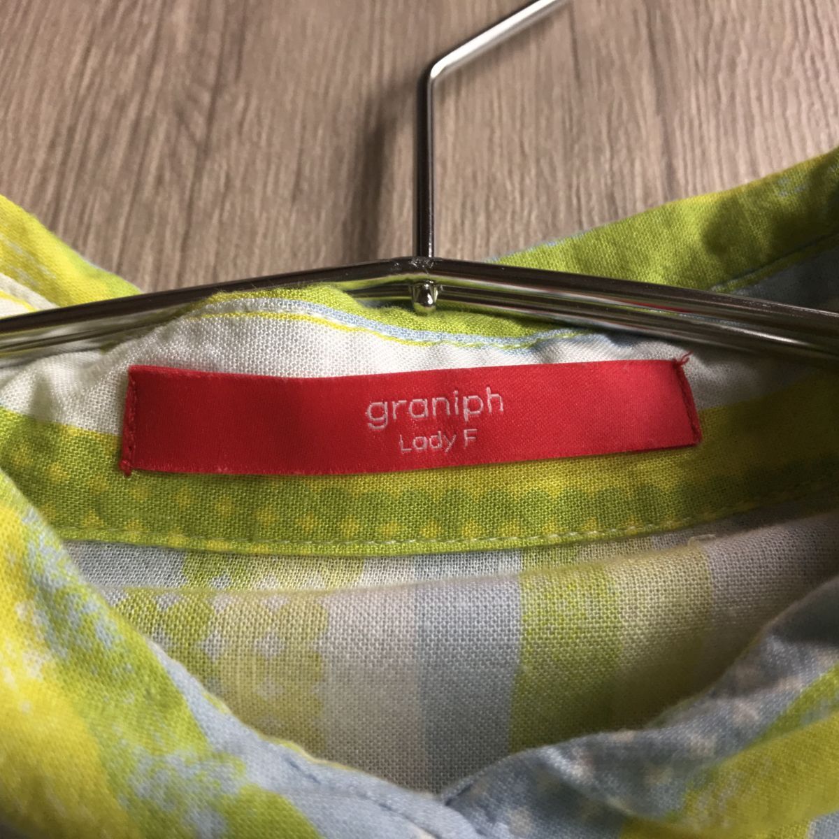 100円スタート★ graniph グラニフ おしゃれデザイン ストライプ シャツワンピース フリーサイズの画像5