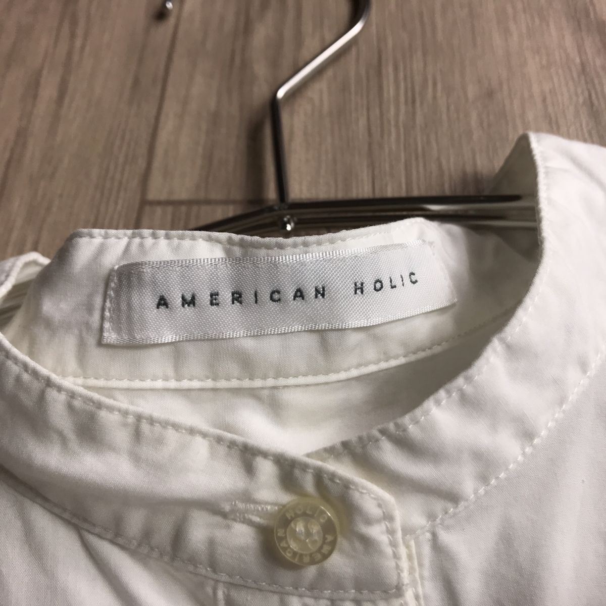 100円スタート◎ AMERICAN HOLIC アメリカンホリック バンドカラー ワンピース 横幅ゆったり 体型カバー フリーサイズの画像5