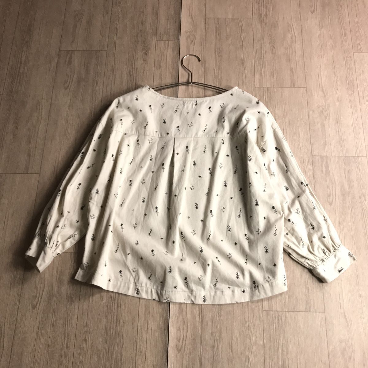 100 jpy start 0 stylish design floral print small flower pull over cotton blouse 