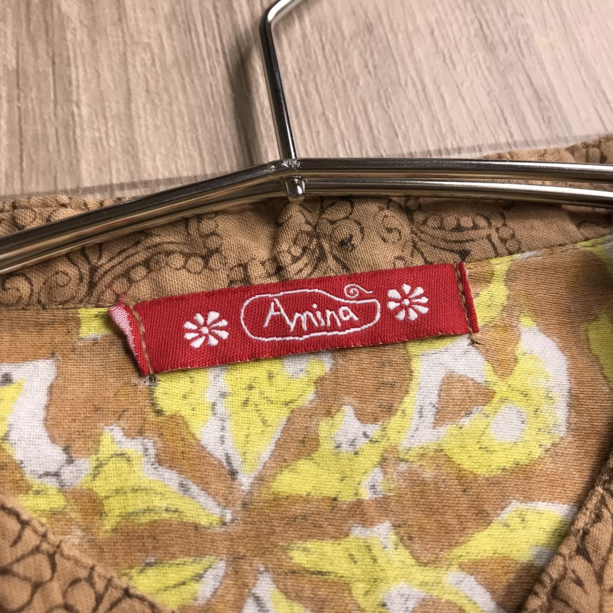 100円スタート☆ Amina アミナコレクション　おしゃれデザイン　ワンピース　インド綿_画像5