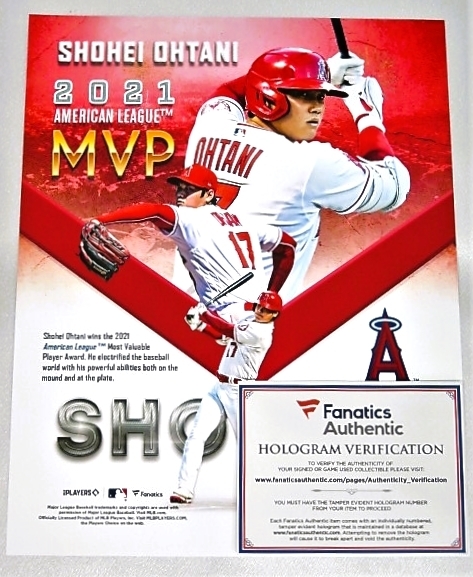 【MS】超レア！大谷翔平直筆サイン2021年最優秀選手賞「21 AL MVP」書込み入りMLB公式ボール MVP写真付き！Fanatics WBC ドジャース_画像2