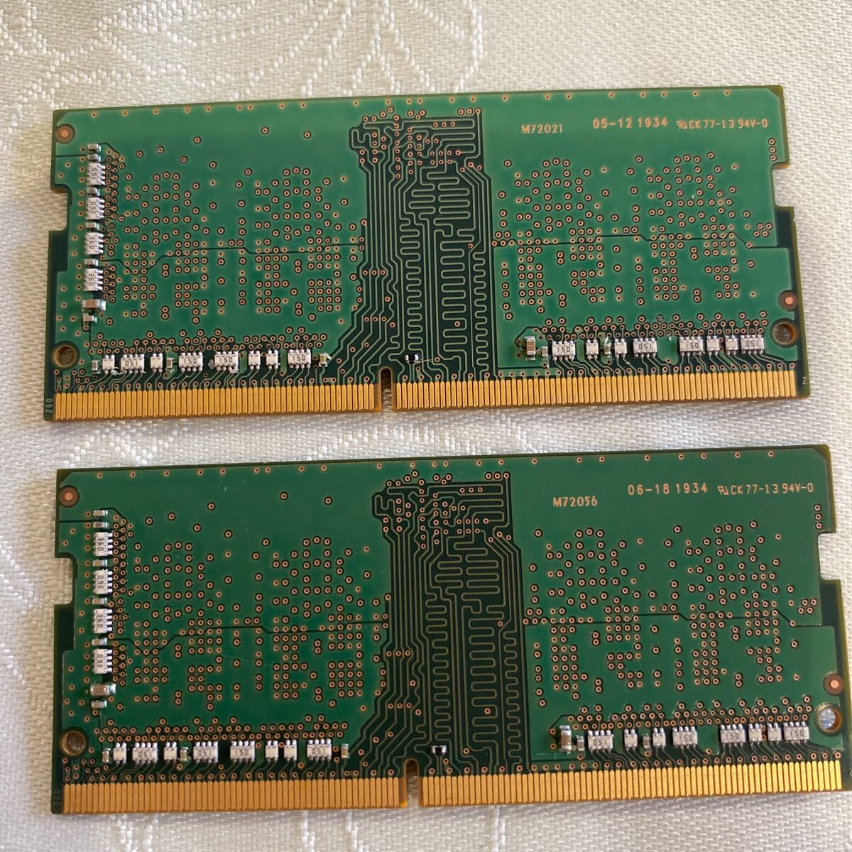 SAMSUNG DDR4 19200 1RX16 PC4 2400T 4GBX2枚セット(8GB)④の画像2