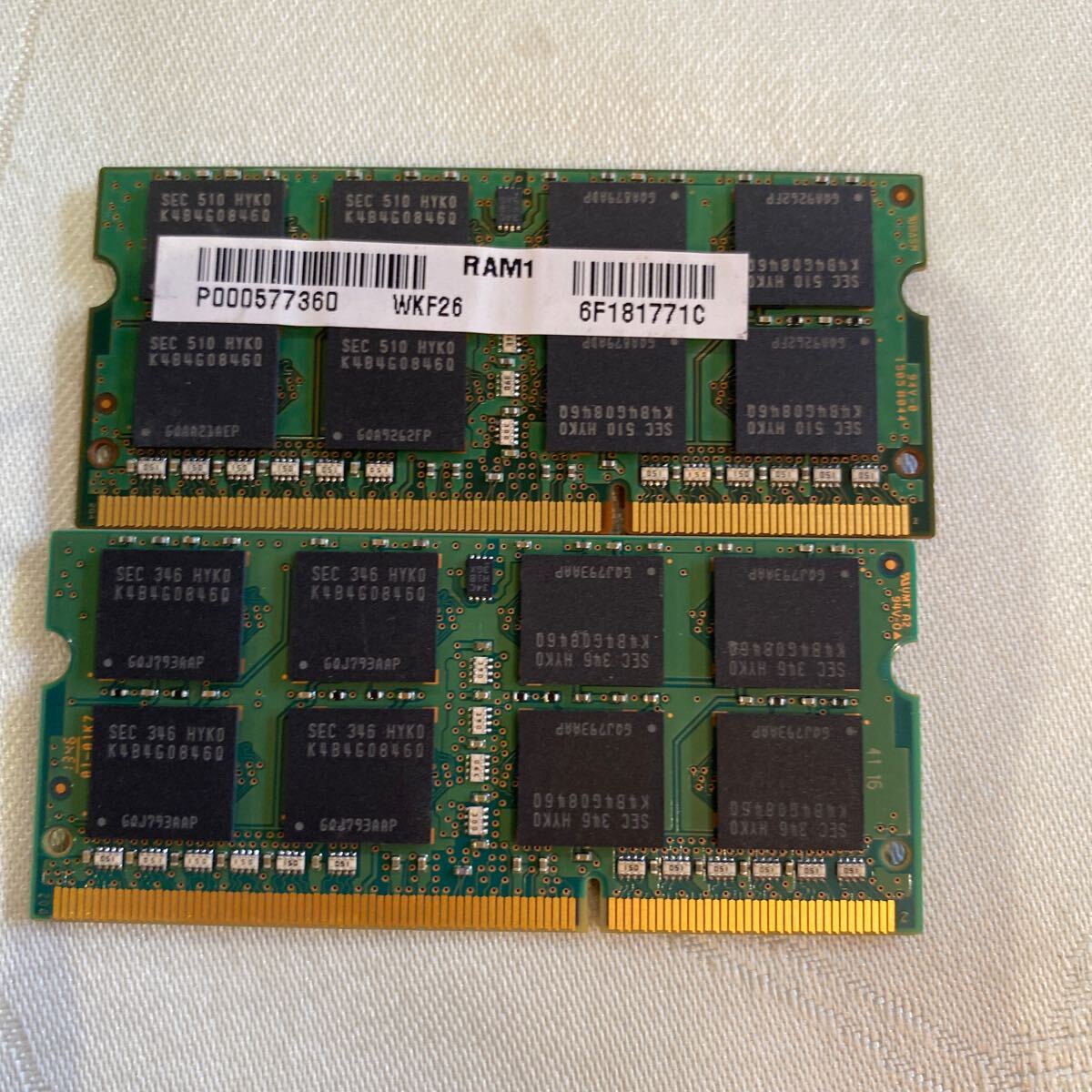 SAMSUNG DDR3 1600 2RX8 PC3L 12800 8GBX2枚セット(16GB)④の画像2