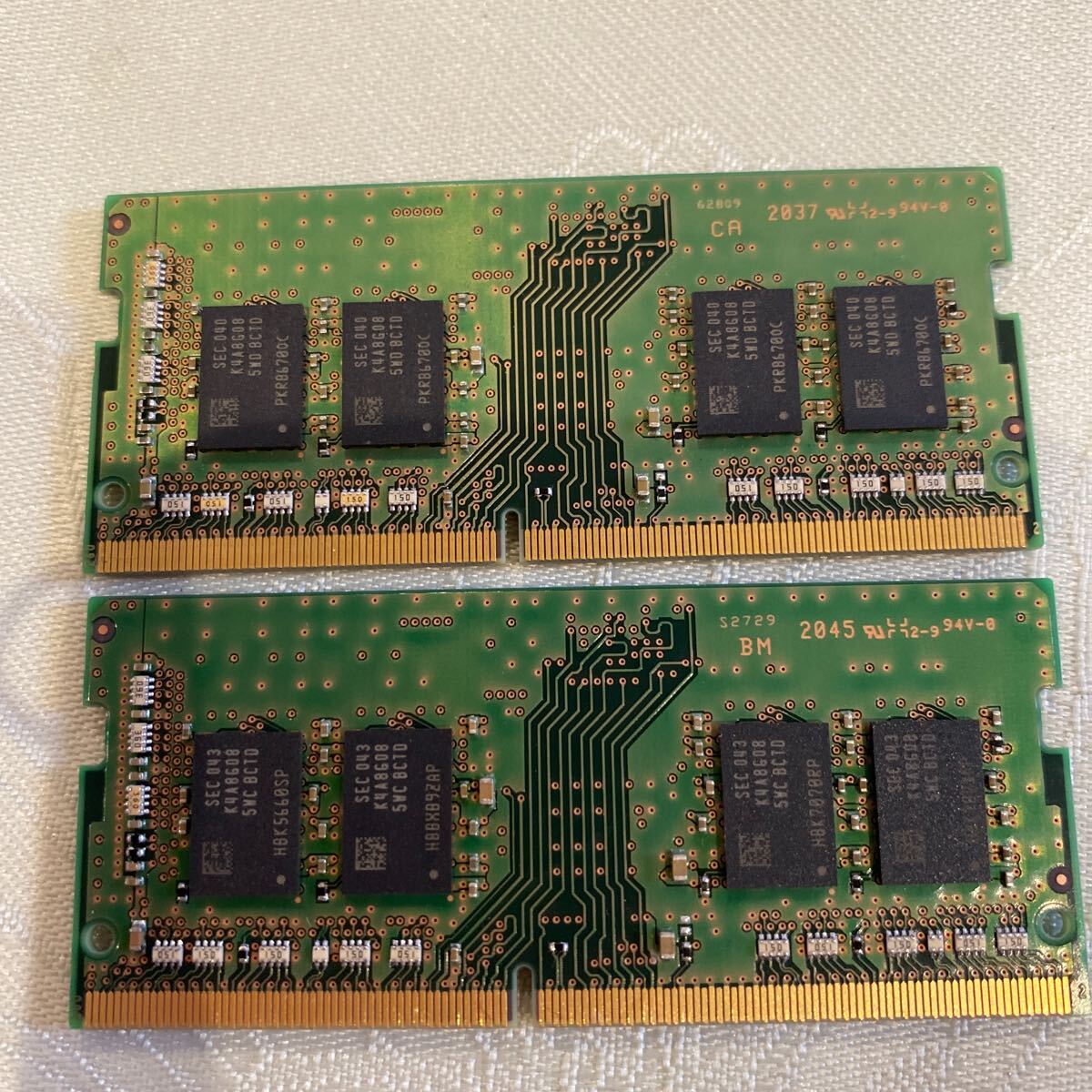 SAMSUNG 1RX8 PC4 21300 DDR4 2666V 8GBX2枚セット（16GB)_画像2