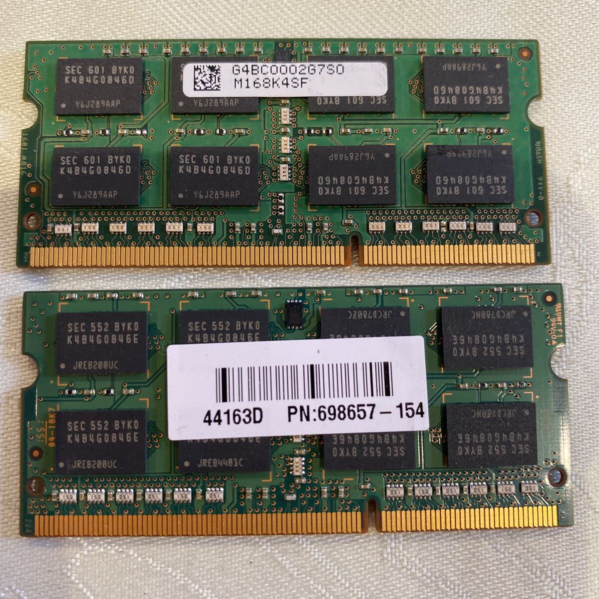 SAMSUNG DDR3 1600 2RX8 PC3L 12800 8GBX2枚セット(16GB)_画像2