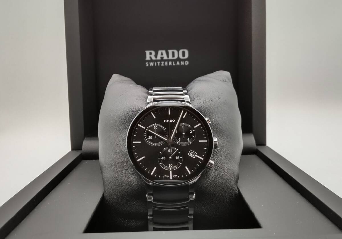【希少品】 RADO ラドー セントリックス クロノグラフ ６０％以上割引 R30130152 電池式 5年保証 美品 ブランド腕時計 メンズの画像4