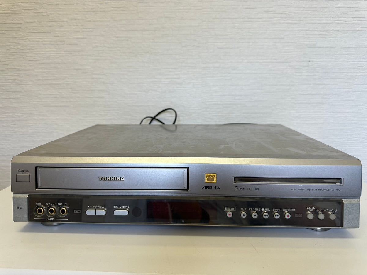 TOSHIBA 東芝 A-F40G1 HDD VHS 一体型 レコーダー VHSビデオデッキ 通電確認済み 動作未確認 現品のみ_画像1