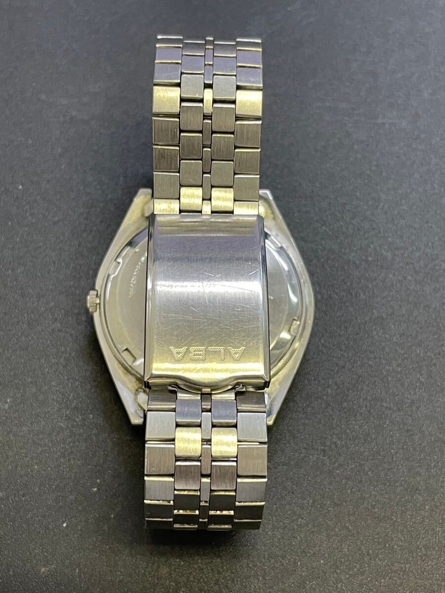 SEIKO セイコー ALBA アルバ Y504-8010 3針 デイデイト ラウンド シルバー文字盤 メンズ クオーツ 電池式 腕時計 動作未確認の画像6