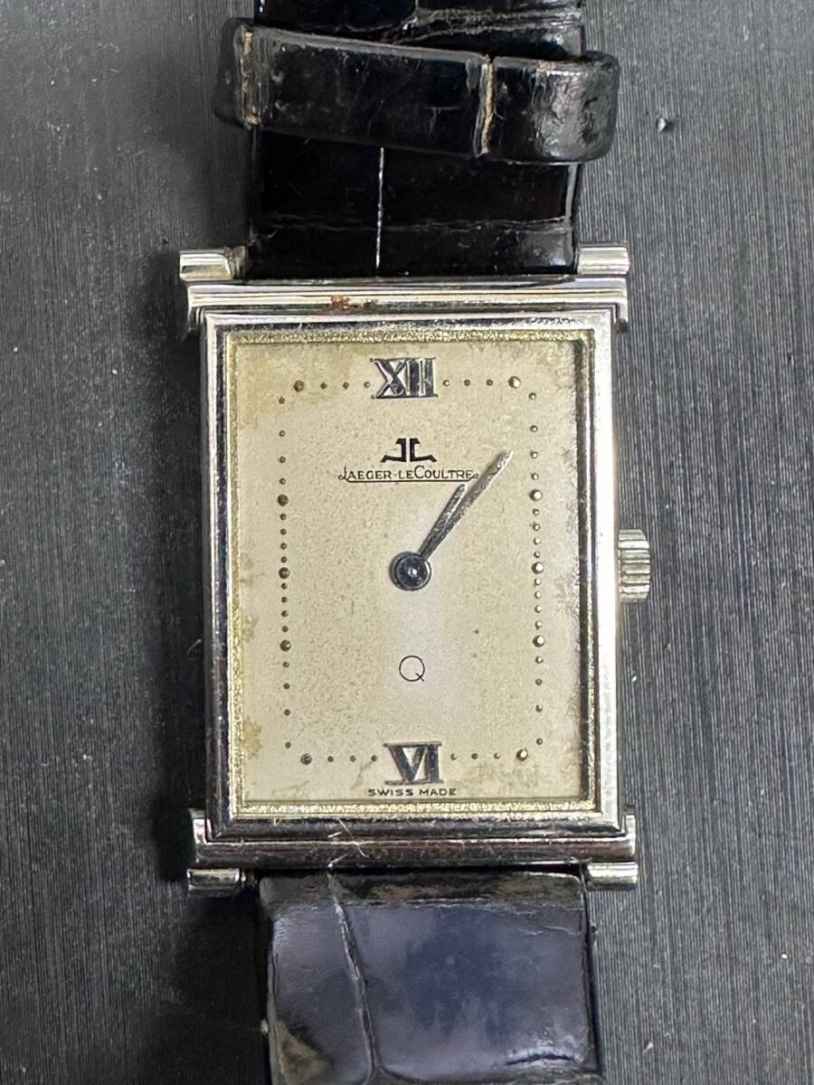 JAEGER-LECOULTRE ジャガールクルト 160.006.8 スクエア 2針 メンズ クオーツ 腕時計 動作未確認_画像1