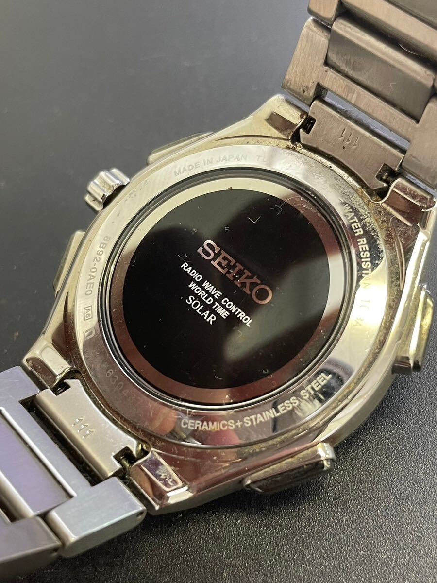 SEIKO セイコー BRIGHTZ ブライツ SAGA205 8B92-0AE0 クロノグラフ フライトエキスパート ブラック文字盤 メンズ ソーラー電波 動作確認済_画像4