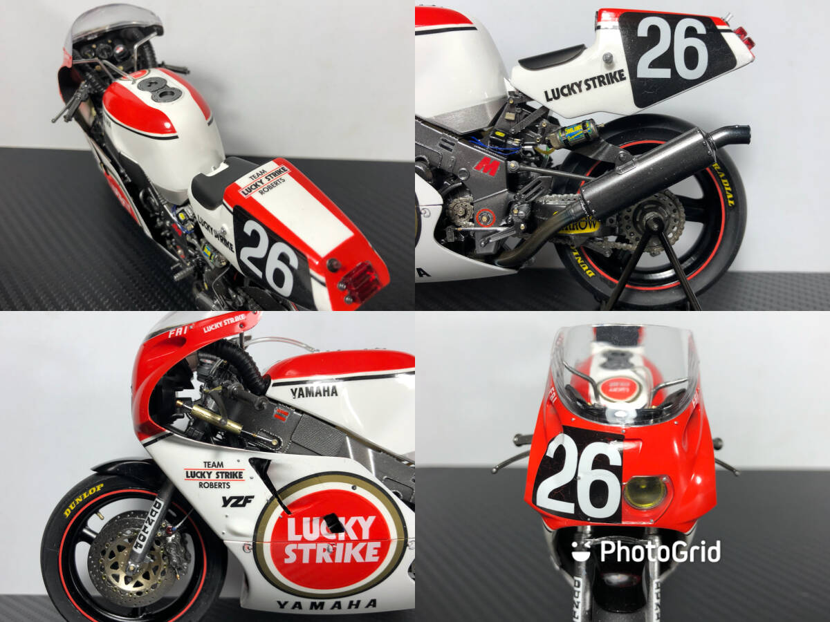 フジミ 1/12 チーム　ラッキーストライク　ロバーツ　ヤマハ　YZF750 1987 鈴鹿８耐仕様 塗装完成品_画像4