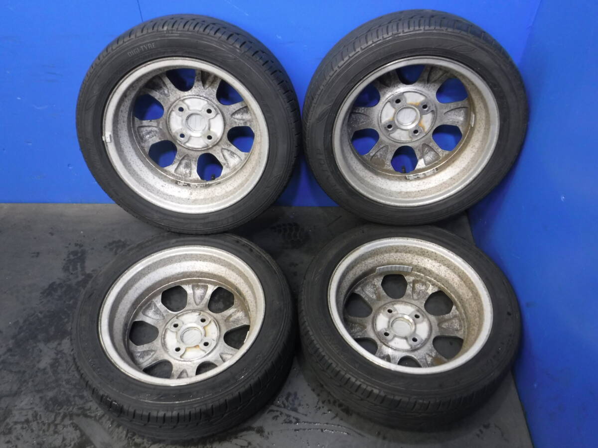 スズキ 純正 アルミ 14インチ タイヤ付 4本 4.5J 4穴 PCD100 50 +50 165/55R14 2019 DUNLOP DIGI-TYRE EC202 ※個人宅直接配達1,500円UP※_画像10