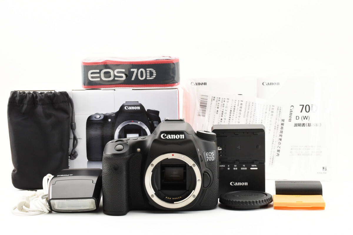 【特上級】 Canon キャノン EOS 70D ボディ デジタル一眼レフカメラ シャッター回数4000回程度 元箱付き 【動作確認済み】 #5694の画像1