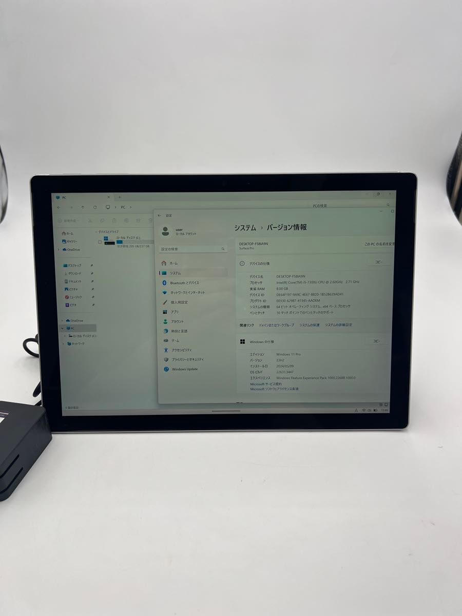 Microsoft Surface Pro5 1796 Core i5 7300U SSD256GB メモリ8GB 12.3インチ