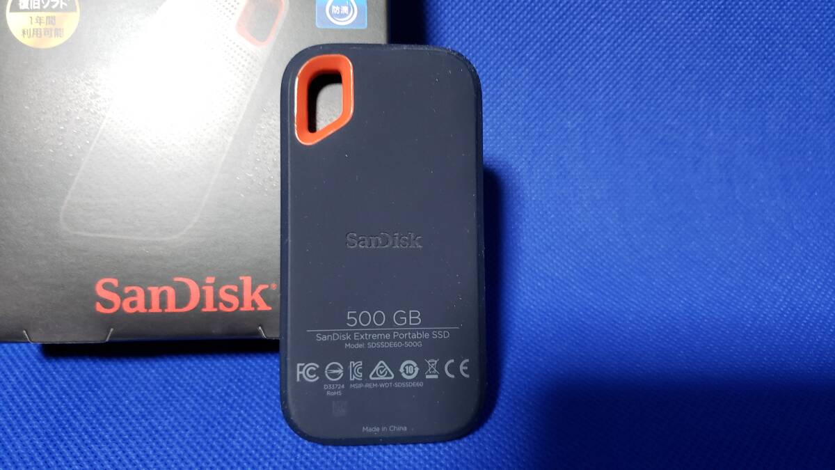 Sandisk サンディスク エクストリーム ポータブルSSD 500GB 送料無料！_画像3