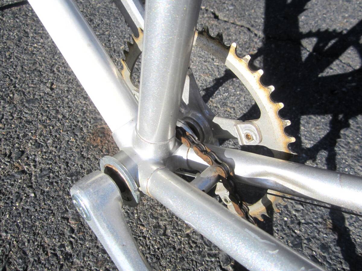 BRIDGESTONE ブリヂストン RADAC レイダック クロスバイク 自転車 アルミ製 フレーム 前後輪ホイール付き レトロ自転車 ジャンク (5304)の画像8