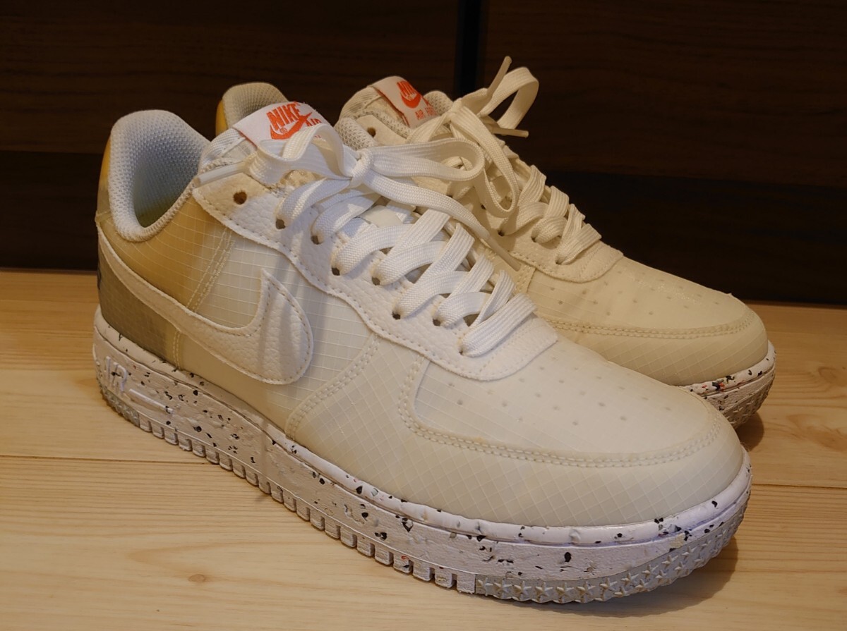 ナイキ エア フォース 1 クレーター NIKE AIR FORCE 1 CRATER ホワイト/オレンジ/ホワイト DH2521-100 26.5cm_画像2