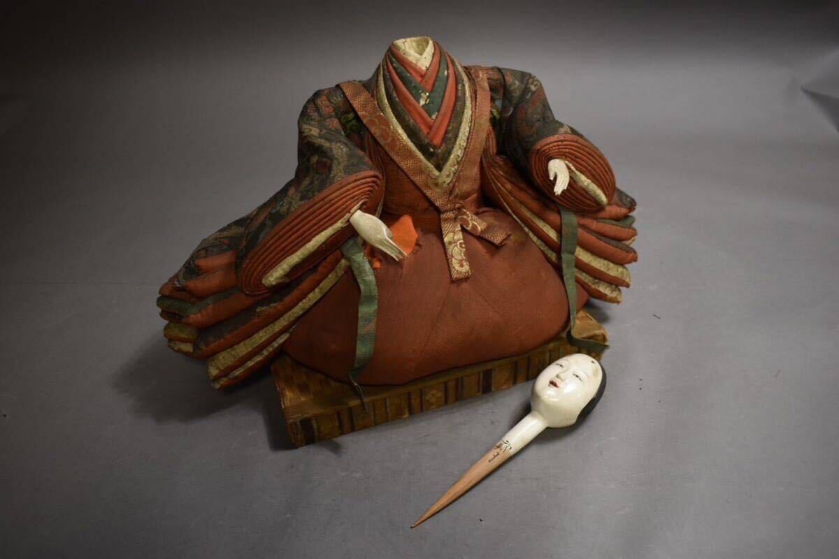 【英】A1119 時代 雛人形 Ｈ38~49cm 日本美術 置物 骨董品 美術品 古美術 時代品 古玩の画像3