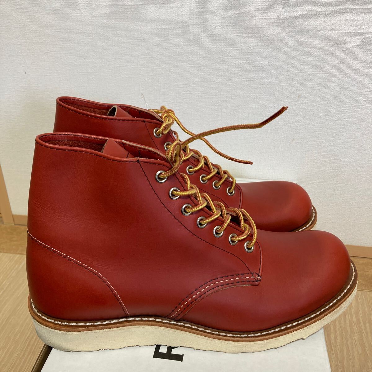 【美品】REDWING レッドウィング 四角犬タグ 復刻 US8.5D 26.5cm 6インチ クラシックラウンド 8166 オロラセット 米国製 2019年 限定品_画像4