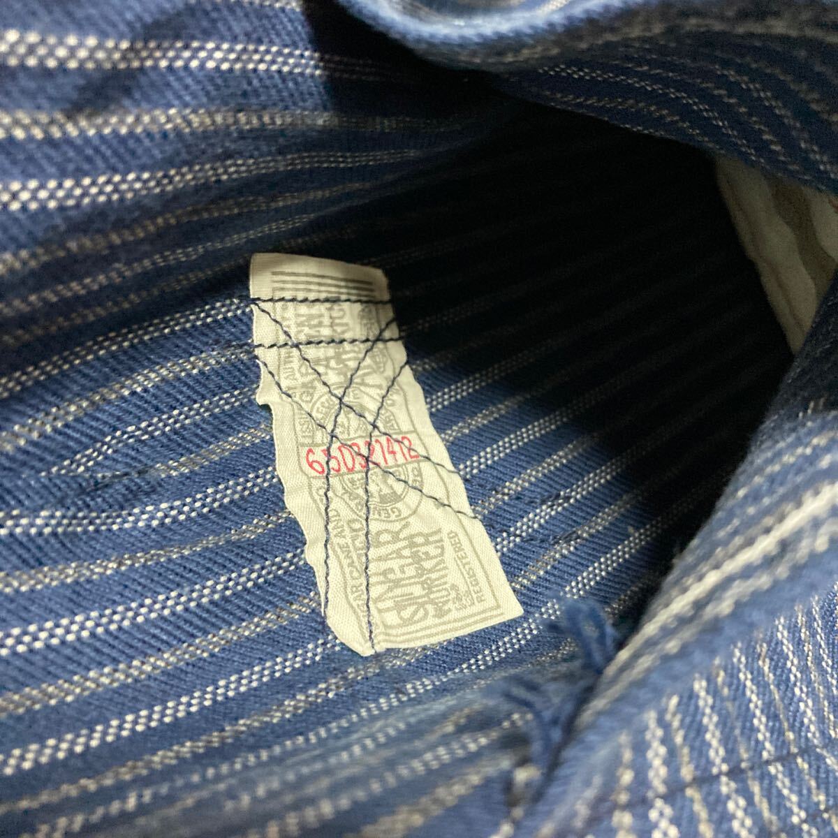 美品】SUGAR CANE FORESIDE POCKETS シュガーケーン ストライプ 美品】SUGAR CANE FORESIDE POCKETS シュガーケーン ストライプ