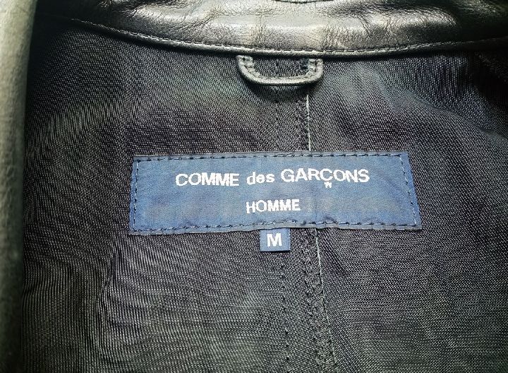 下松)COMME des GARCONS HOMME コムデギャルソン オム カー コートレザージャケット HN-J058 ダメージ加工 M ◆N2405053 ME14A_画像7