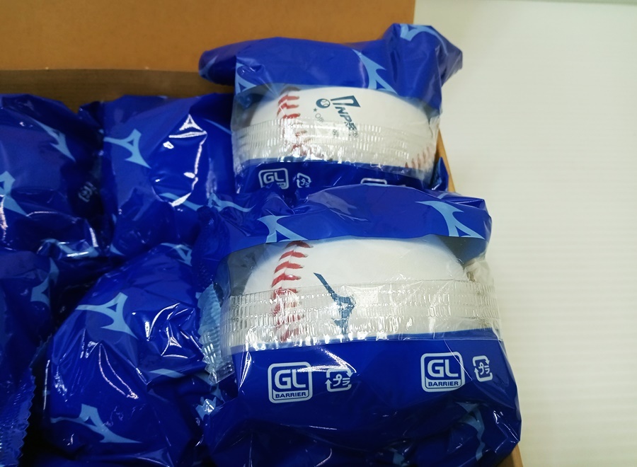 下松)【未使用】mizuno ミズノ 硬式用 NPB試合使用球 ボール 野球ボール 1ダース 12個 青袋 ⑦ ◆N2405052 ME14A_画像3