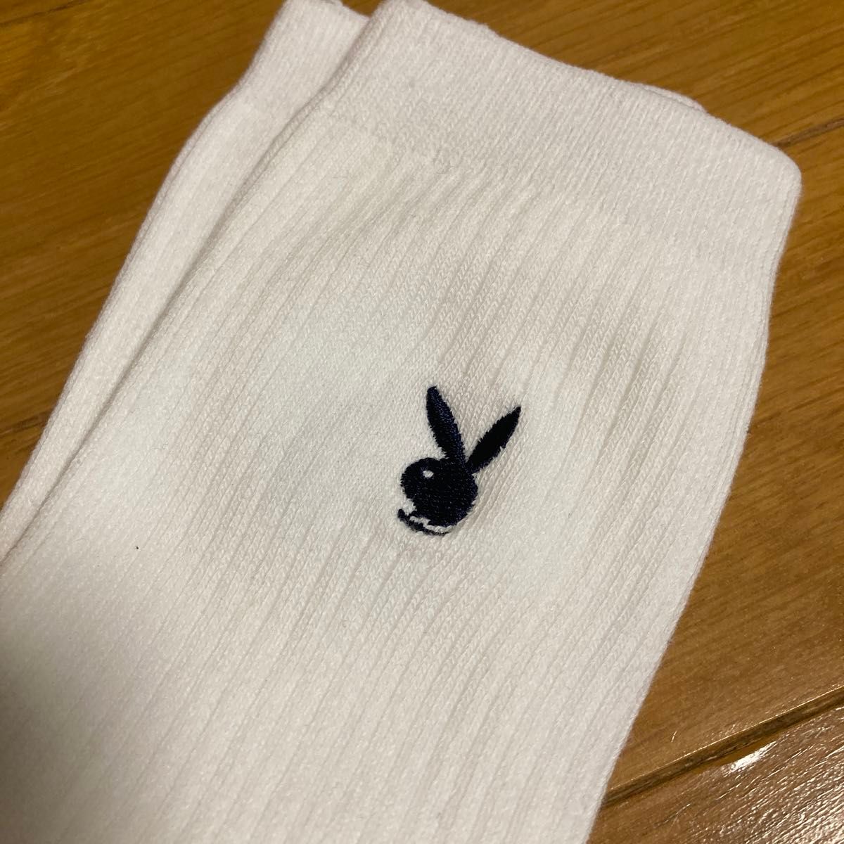 プレイボーイ　PLAYBOY ハイソックス　白