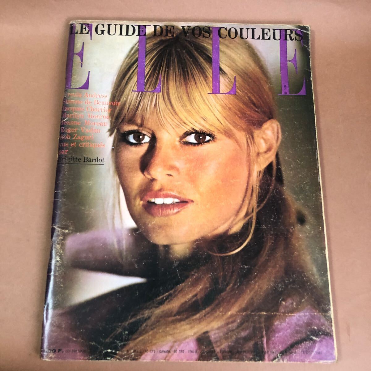 洋雑誌　ELLE 1965年　ブリジット・バルドー_画像1