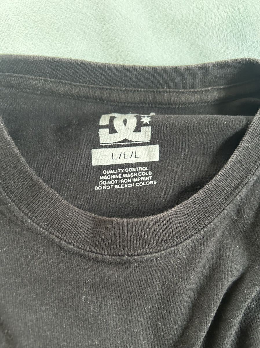 ディーシーシューズ DC SHOES　Tシャツ 半袖　L　ブラック　クルーネック_画像3