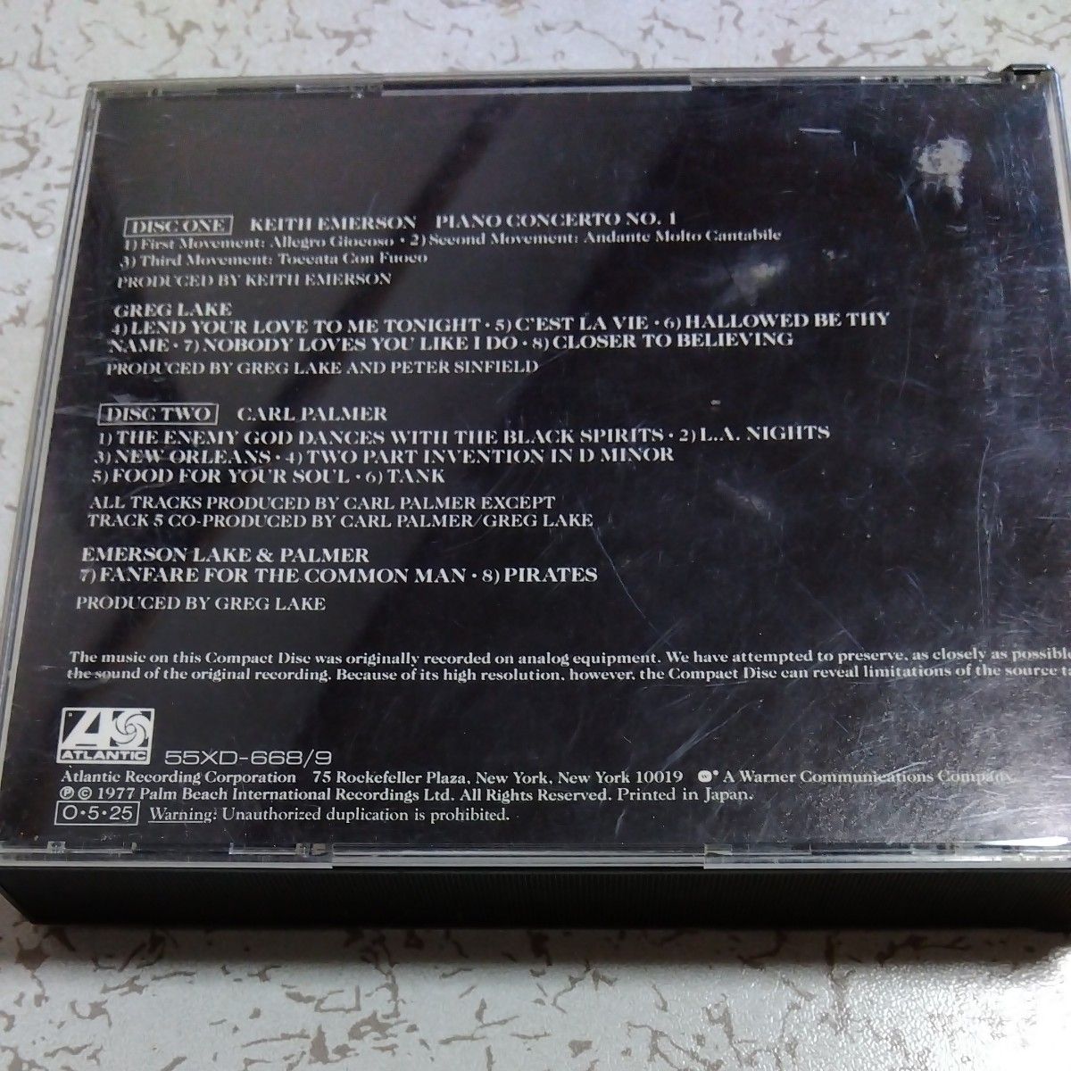 CD EMERSON LAKE & PALMER WORKS volume1