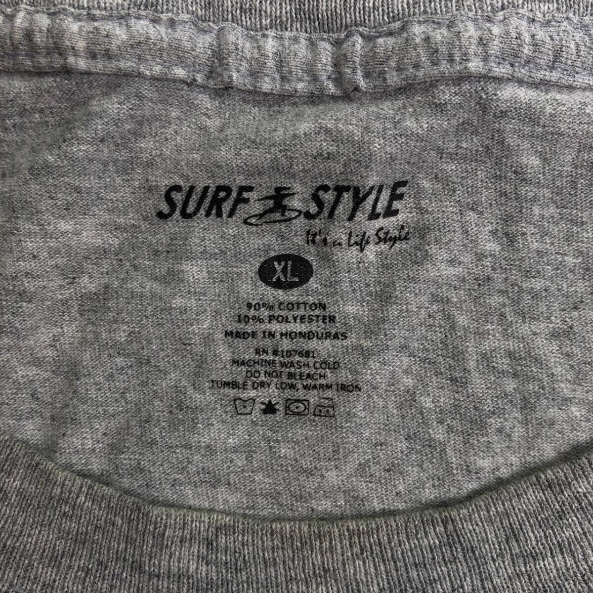 XL SURF STYLE Tシャツ グレー 半袖 リユース ultramto ts2286_画像4