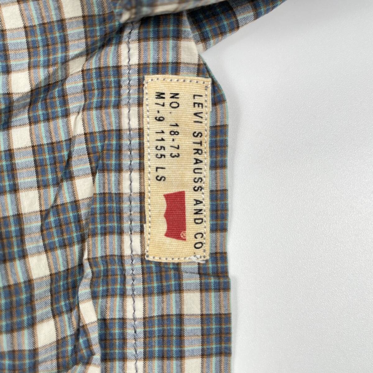 XL Levi's リーバイス チェックシャツ グリーン系 半袖 リユース ultramto sh0600_画像4