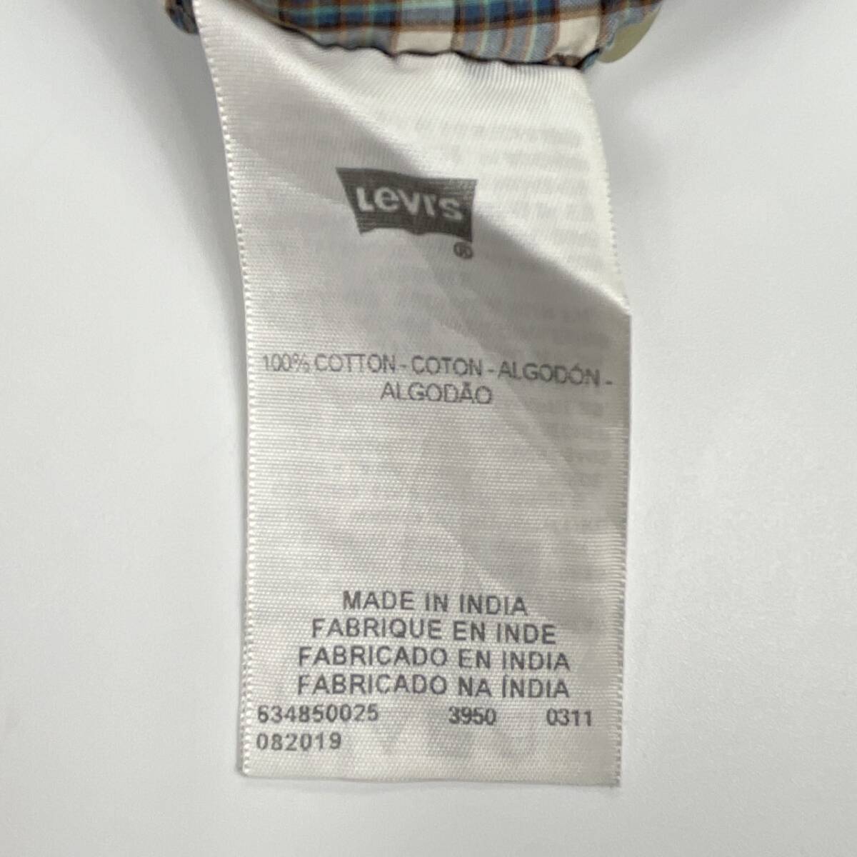XL Levi's リーバイス チェックシャツ グリーン系 半袖 リユース ultramto sh0600