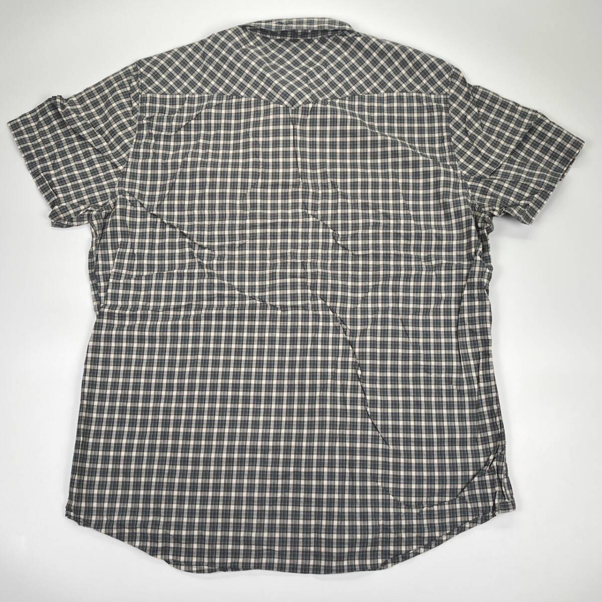XL Levi's リーバイス チェックシャツ グリーン系 半袖 リユース ultramto sh0600_画像2