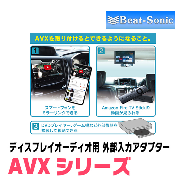 アルファード(30系・R2/1～R5/6)用　ビートソニック/AVX02+IF36　ディスプレイオーディオ用外部入力アダプターセット_画像3