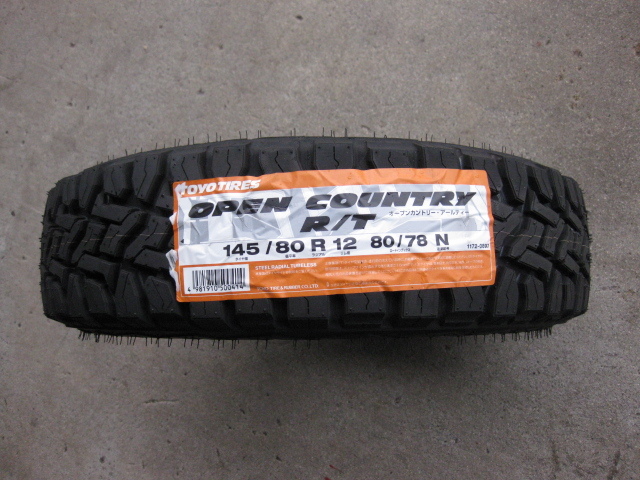 送料込！限定特価 TOYO 2024年製 オープンカントリー OPEN COUNTRY R/T　145/80R12　80/78N 新品 4本セット 軽トラック 軽バン 在庫有 即納_人気のオープンカントリー R/T