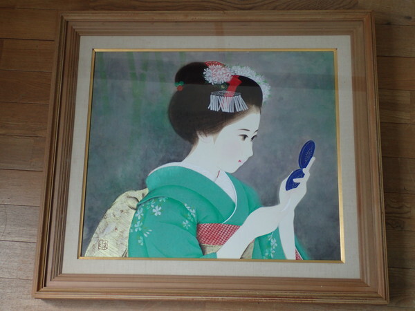 M22* бесплатная доставка!! [ подлинный произведение ] японская живопись Shimizu . три [ Mai .] вместе наклейка сумма есть картина (140)