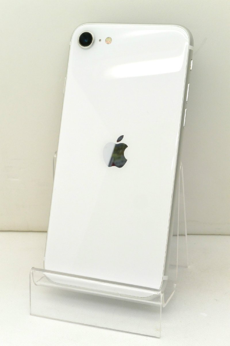 白ロム SIMフリー au SIMロック解除済 Apple iPhoneSE(第2世代) 128GB iOS17.4.1 ホワイト MXD12J/A 初期化済 【m022977】_画像2