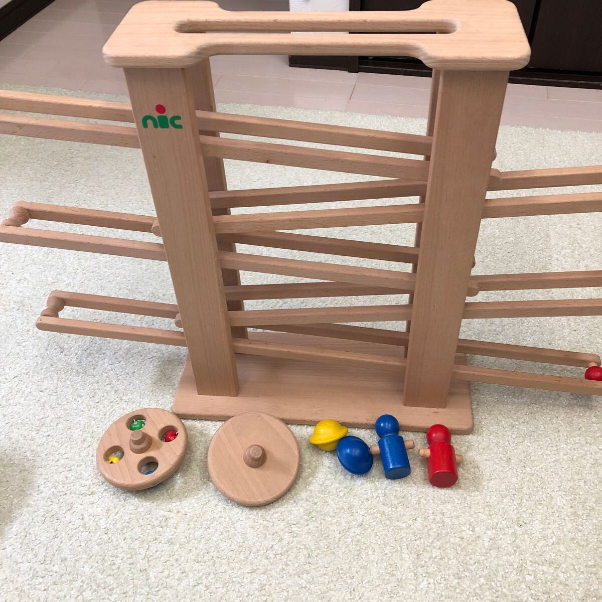 木のおもちゃ 知育玩具 ニック社 ニックスロープ 木製スロープトイ の画像1