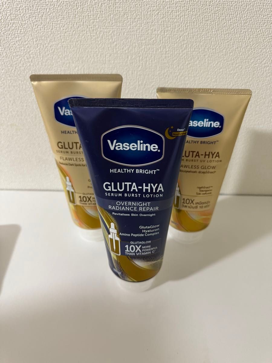 Vaseline Gluta-Hya Serum BurstLotionプラスOVER NIGHT RADIANCE REPAIR