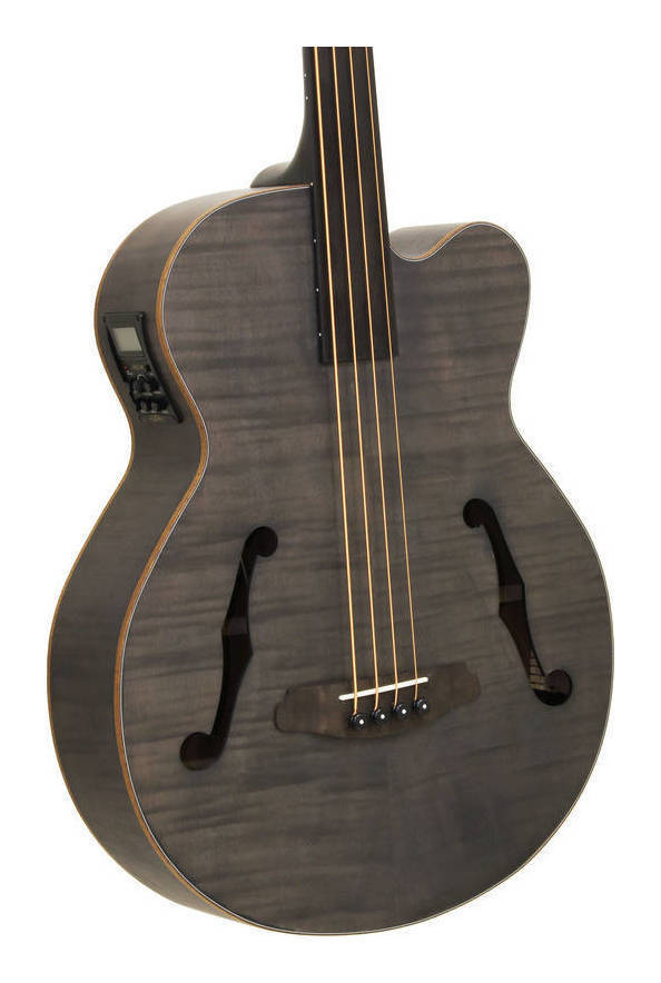  prompt decision * new goods * free shipping ARIA FEB-F2/FL STBK(Stained Black) electric acoustic bass / case attaching 