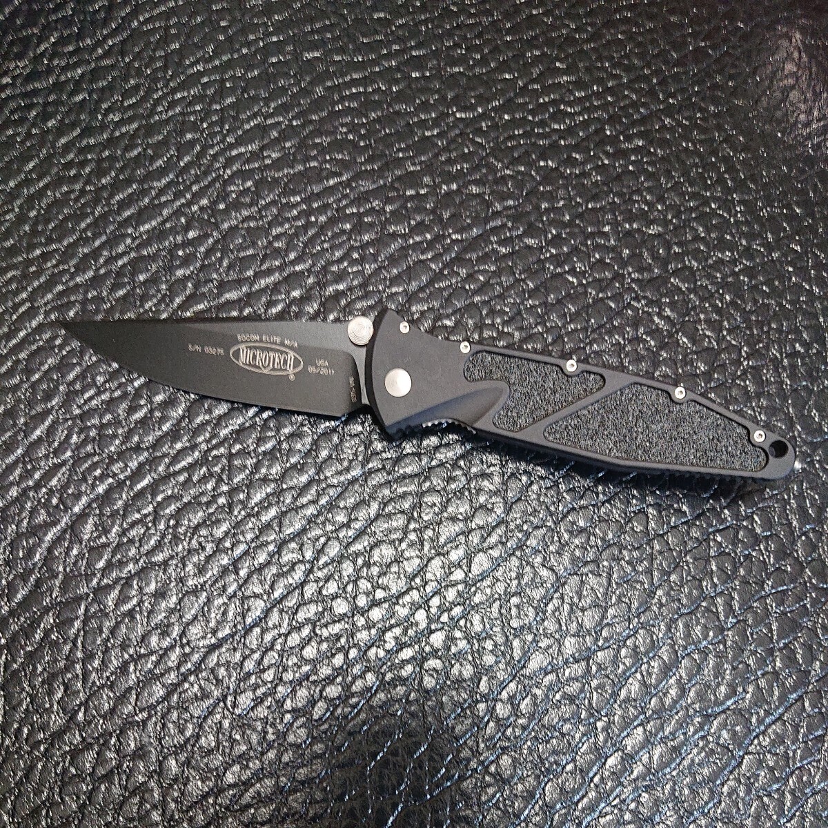 Microtech knives Socom Elite M/A Black Standard 160-1 未使用 折りたたみナイフ USA_画像1