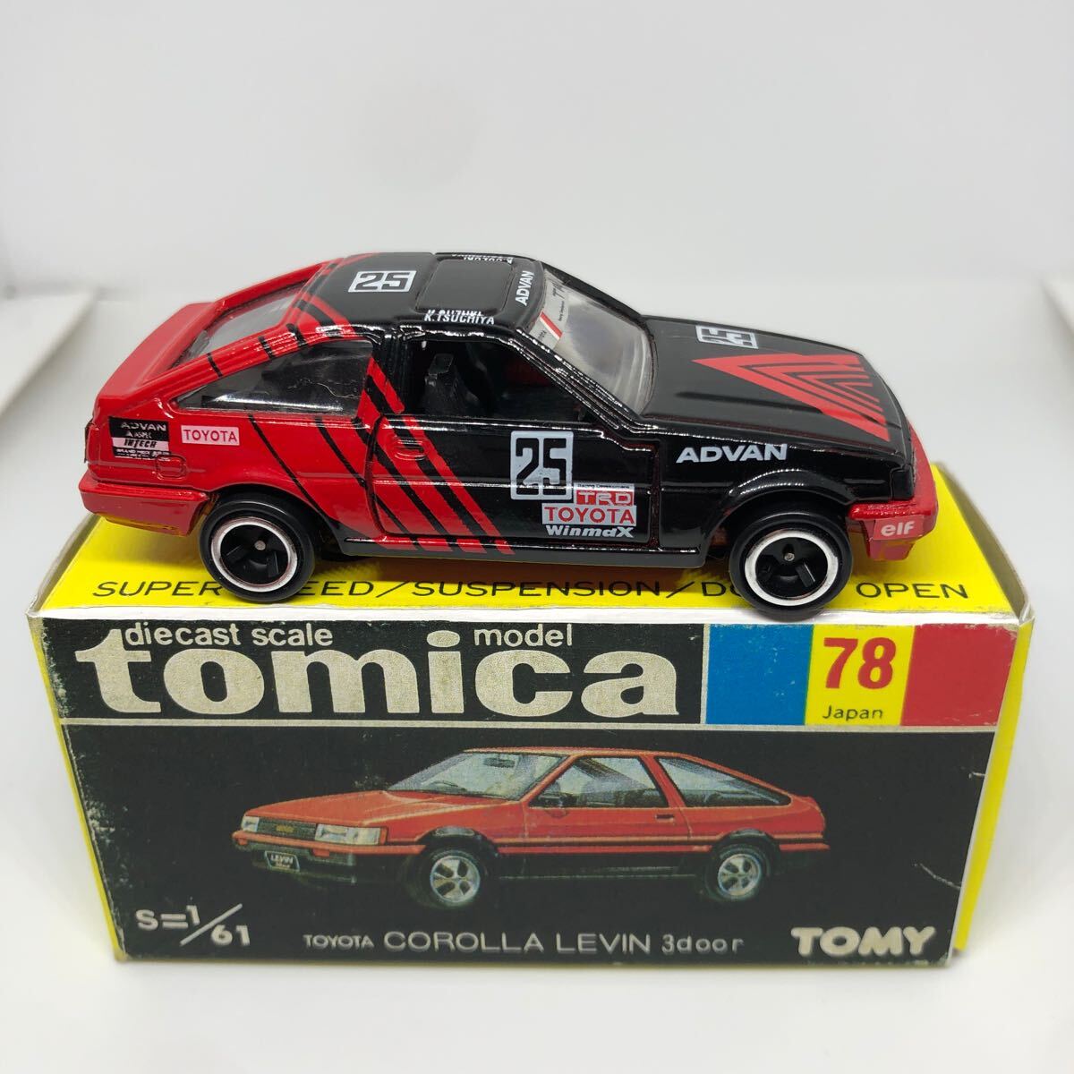  Tomica made in Japan black box 78 Toyota Corolla Levin 3 door that time thing out of print ⑥