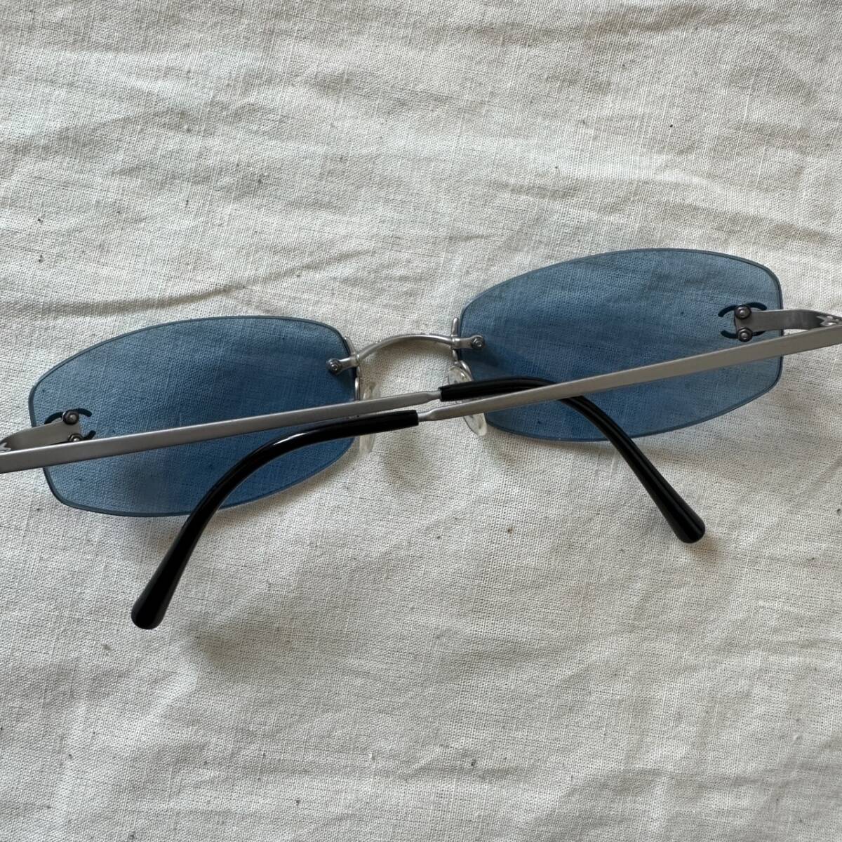 CHANEL Chanel 4002 194/61 here Mark sunglasses glasses Vintage blue 