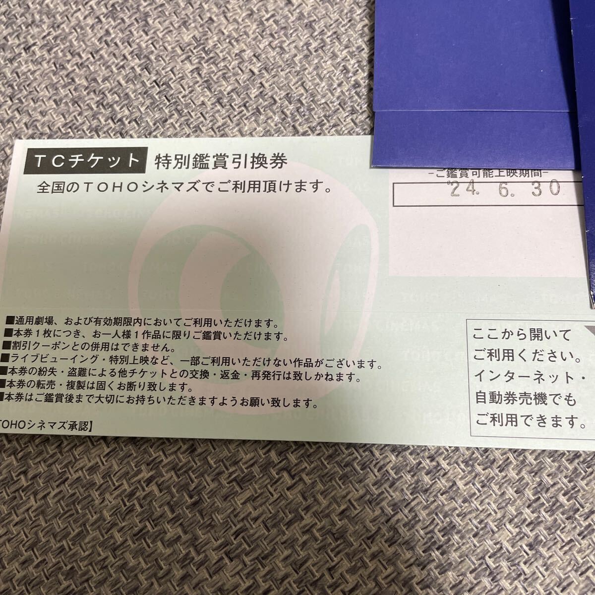 TOHOsinemazTC ticket adult 1 sheets 