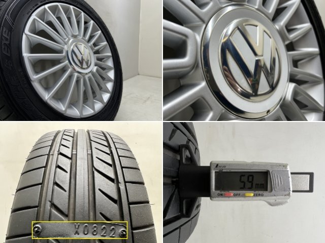 ◎ VW UP!/アップ！ 2015年 AACHY 15インチ PCD100 4H アルミホイール 4本セット (在庫No:A37842) (7568) ◎_画像5