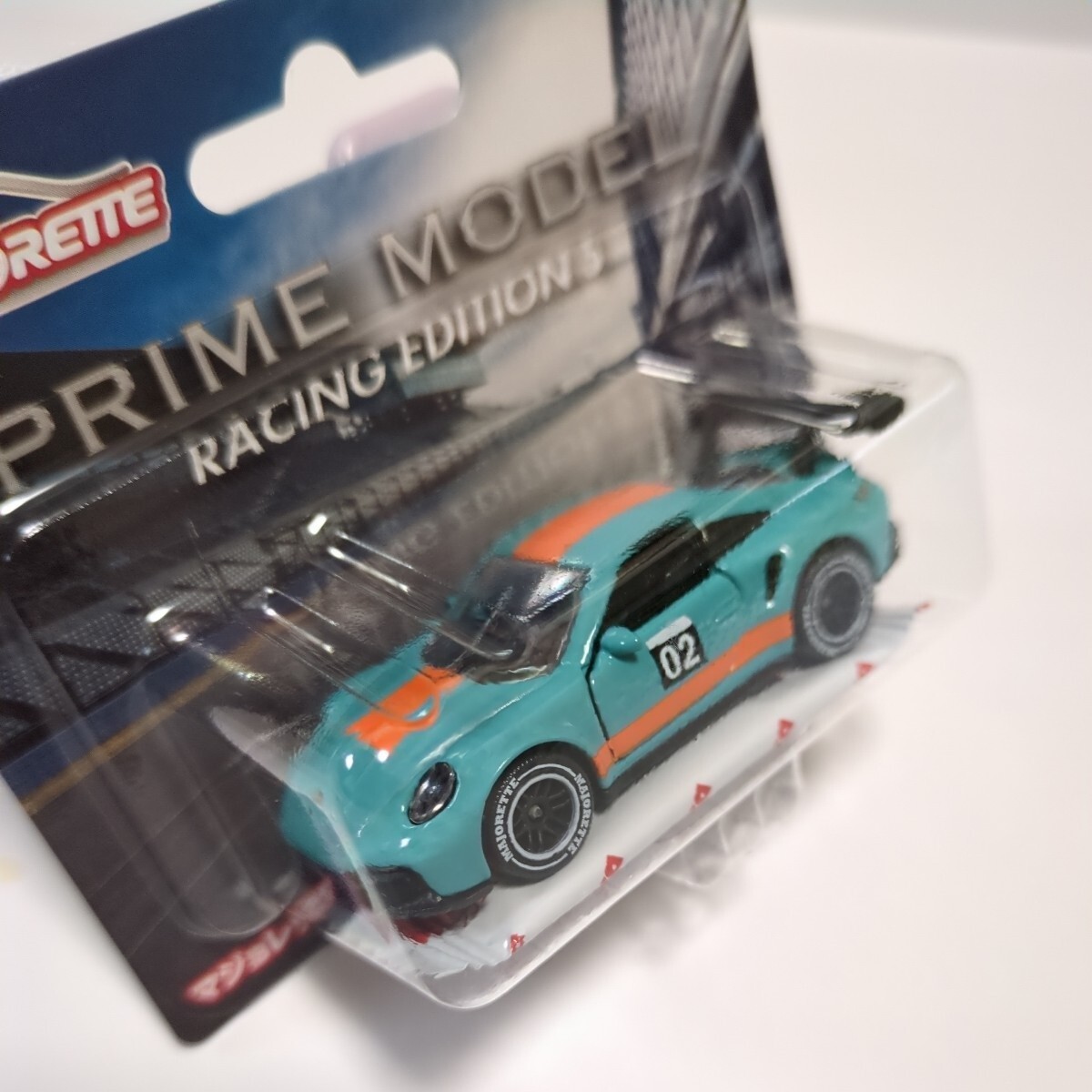 マジョレットミニカー PRIME MODEL RACING EDITION 5 PORSCHE 911 GT3 ポルシェ 911 GT3 ターコイズブルー&オレンジライン未開封_画像3