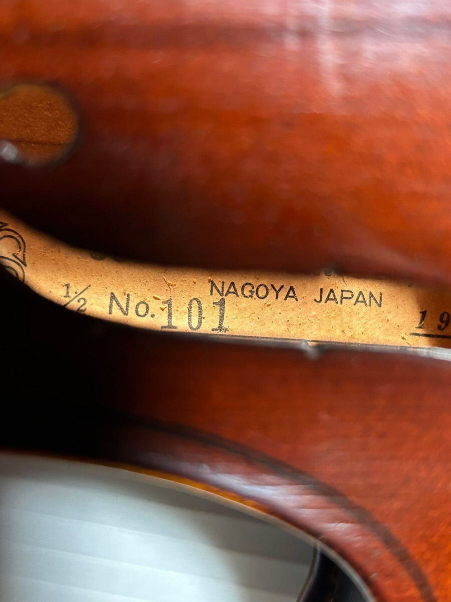 SUZUKI スズキ 鈴木 バイオリン 1/2 NO.101 音楽 1965年 　日本製品　ハードケース付_画像9