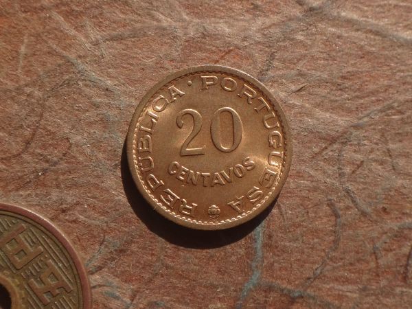 ポルトガル領チモール 20Centavos 青銅 1970年 KM#17 (18.1mm, 2.5g)の画像1